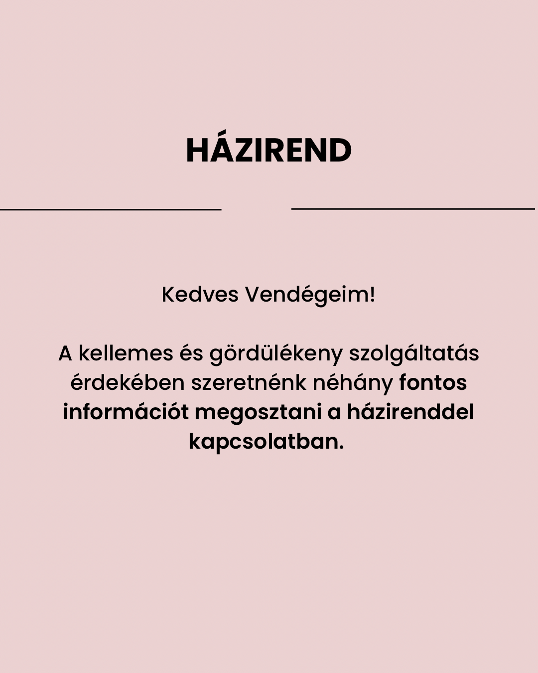 Házirend 1